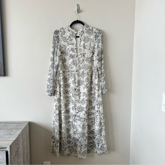Park & Fifth-Printed Mock Neck Sheer Sleeve Spring/ Summer Dress (Size:Small) - Picture 3 of 15